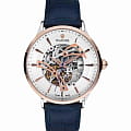 Wainer Wainer WA.25725-E  WA.25725-E механические мужские часы белый циферблат, браслет кожа + текстиль — вид спереди