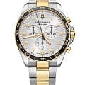 Victorinox Victorinox Fieldforce Chronograph 241903  241903 кварцевые мужские часы синий циферблат, браслет нержавеющая сталь с pvd-покрытием — вид спереди