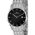 Jacques Lemans Jacques Lemans Classic 1-1852ZA  1-1852ZA кварцевые мужские часы черный циферблат, браслет нержавеющая сталь — вид спереди