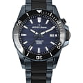 Jacques Lemans Jacques Lemans Hybromatic 1-2222B  1-2222B автокварц (кинетик) мужские часы синий циферблат, браслет сталь + pvd + керамика — вид спереди