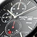 Boccia Titanium Boccia Titanium 3748-01 кварцевые мужские часы часы крупный план черный циферблата