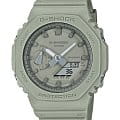 Casio Casio G-Shock GA-2100NC-3A GA-2100 GA-2100NC-3A электронные мужские часы зеленый циферблат, браслет пластик — вид спереди