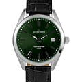 Jacques Lemans Jacques Lemans Classic 1-2143D  1-2143D кварцевые мужские часы зеленый циферблат, браслет кожаный — вид спереди