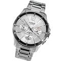 Casio Casio Collection MTP-1374D-7AVDF (MTP-1374D-7A) кварцевые мужские часы часы крупный план серебристый циферблата
