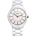 Rado Rado True Thinline R27958102  R27958102 кварцевые женские часы белый циферблат, браслет высокотехнологичная керамика — вид спереди