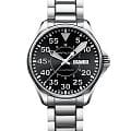 Hamilton Hamilton Khaki Aviation Pilot Day Date Auto H64425135  H64425135 механические мужские часы черный циферблат, браслет нержавеющая сталь — вид спереди