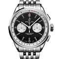 Breitling Breitling Premier B01 Chronograph 42 AB0118371B1A1  AB0118371B1A1 механические мужские часы черный циферблат, браслет нержавеющая сталь — вид спереди