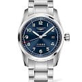 Longines Longines Spirit  L3.810.4.93.6  L38104936 механические мужские часы синий циферблат, браслет нержавеющая сталь — вид спереди