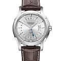 Hamilton Hamilton Jazzmaster Traveler GMT Auto H32585551  H32585551 механические мужские часы коричневый циферблат, браслет кожаный — вид спереди