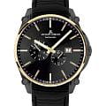 Jacques Lemans Jacques Lemans Derby 1-2200D  1-2200D механические мужские часы черный циферблат, браслет кожаный — вид спереди