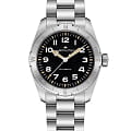 Hamilton Hamilton Khaki Field Expedition Auto H70225130  H70225130 механические мужские часы черный циферблат, браслет нержавеющая сталь — вид спереди