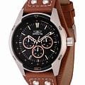 Invicta Invicta Specialty IN44836  IN44836 кварцевые мужские часы черный циферблат, браслет кожаный — вид спереди