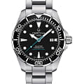 Certina Certina DS Action Diver Powermatic 80 C032.407.11.051.10 DS Action C0324071105110 механические мужские часы черный циферблат, браслет нержавеющая сталь — вид спереди