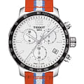 Tissot Tissot Quickster NBA Oklahoma City Thunder T095.417.17.037.14 Quickster T0954171703714 кварцевые мужские часы  белый циферблат, браслет тканевый — вид спереди