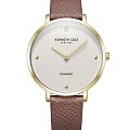 Kenneth Cole Kenneth Cole Classic KCWLA2220001  KCWLA2220001 кварцевые женские часы серебристый циферблат, браслет кожаный — вид спереди