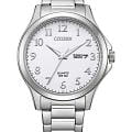Citizen Citizen Basic BF2021-82A  BF2021-82A кварцевые мужские часы белый циферблат, браслет нержавеющая сталь — вид спереди