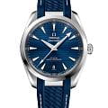 Omega Omega Seamaster Aqua Terra 220.12.38.20.03.001 Aqua Terra 22012382003001 механические мужские часы синий циферблат, браслет каучук — вид спереди