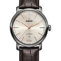 Rado Rado Diamaster R14074086 Automatic R14074086 механические мужские часы бежевый циферблат, браслет кожаный — вид спереди
