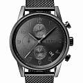 Hugo Boss Hugo Boss HB 1513734  HB1513674 кварцевые мужские часы черный циферблат, браслет сталь с ip покрытием — вид спереди