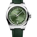Longines Longines Conquest L3.720.4.02.9  L37204029 механические женские часы зеленый циферблат, браслет каучук — вид спереди