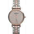 Emporio Armani Emporio Armani Gianni-T-Bar AR1840  AR1840 кварцевые женские часы серый циферблат, браслет сталь с ip покрытием — вид спереди