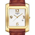 Tissot Tissot T-Gold Sunland T71.3.617.12  T71361712 кварцевые мужские часы белый циферблат, браслет кожаный — вид спереди