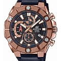 Casio Casio Edifice EFR-569BL-1A EFR EFR-569BL-1A кварцевые мужские часы синий циферблат, браслет кожаный — вид спереди