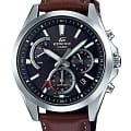 Casio Casio Edifice EFS-S530L-5A EFS EFS-S530L-5A автокварц (кинетик) мужские часы  черный циферблат, браслет кожаный — вид спереди