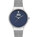 Slazenger Slazenger Classic SL.09.2015.3.04  SL.09.2015.3.04 кварцевые женские часы синий циферблат, браслет суперметалл — вид спереди