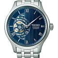 Seiko Seiko Presage SARY253  SARY253 механические мужские часы синий циферблат, браслет нержавеющая сталь — вид спереди