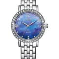 Citizen Citizen Elegance EL3100-55N  EL3100-55N кварцевые женские часы голубой циферблат, браслет нержавеющая сталь — вид спереди