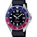 Casio Casio Collection MDV-10-1A2VDF (MDV-10-1A2)  MDV-10-1A2 кварцевые мужские часы черный циферблат, браслет резина — вид спереди