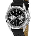 Jacques Lemans Jacques Lemans Liverpool 1-1830i  1-1830i кварцевые мужские часы черный циферблат, браслет кожаный — вид спереди