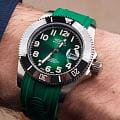 Epos Epos Diver 3504.131.80.33.53 механические мужские часы часы крупный план зеленый циферблата