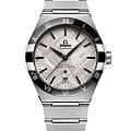 Omega Omega Constellation 131.30.41.21.99.001  13130412199001 механические мужские часы серый циферблат, браслет нержавеющая сталь — вид спереди