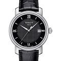 Tissot Tissot Bridgeport T097.410.16.058.00 Bridgeport T0974101605800 кварцевые мужские часы черный циферблат, браслет кожаный — вид спереди