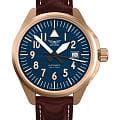Aviator Aviator Airacobra V.3.39.2.335.4  V.3.39.2.335.4 механические мужские часы синий циферблат, браслет кожаный — вид спереди