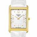 Tissot Tissot T-Gold New Helvetia T71.3.608.34  T71360834 кварцевые мужские часы белый циферблат, браслет кожаный — вид спереди