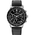 Jacques Lemans Jacques Lemans 1-1586ZA  1-1586ZA кварцевые женские часы черный циферблат, браслет кожа + текстиль — вид спереди