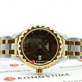 Tissot Tissot Lady Small T072.010.22.298.00 кварцевые женские часы часы крупный план коричневый циферблата