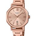 Casio Casio Sheen SHE-4554PG-4AUDF (SHE-4554PG-4A)  SHE-4554PG-4A кварцевые женские часы красный циферблат, браслет нержавеющая сталь с ip-покрытием — вид спереди