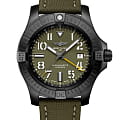 Breitling Breitling Avenger Automatic GMT 45 Night Mission Limited Edition V323952A1L1X2  V323952A1L1X2 механические мужские часы зеленый циферблат, браслет кожаный — вид спереди