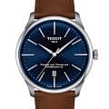 Tissot Tissot Chemin des Tourelles Powermatic 80 T139.407.16.041.00 Chemin des Tourelles T1394071604100 механические мужские часы  синий циферблат, браслет кожаный — вид спереди