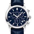 Atlantic Atlantic 62450.41.51  62450.41.51 кварцевые мужские часы синий циферблат, браслет кожаный — вид спереди