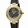 Just Cavalli Just Cavalli animalier jc1l174l0025  jc1l174l0025 кварцевые женские часы  черный циферблат, браслет кожа + текстиль — вид спереди