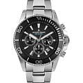 Jacques Lemans Jacques Lemans Liverpool Diver 1-2206G  1-2206G кварцевые мужские часы черный циферблат, браслет нержавеющая сталь — вид спереди