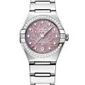 Omega Omega Constellation 131.15.29.20.60.001  13115292060001 механические женские часы фиолетовый циферблат, браслет нержавеющая сталь — вид спереди