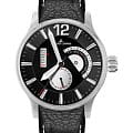 Jacques Lemans Jacques Lemans  Sport  1-1741G  1-1741G кварцевые мужские часы черный циферблат, браслет кожаный — вид спереди