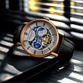 Stuhrling Stuhrling Majestic 1015.04 механические мужские часы часы крупный план черный циферблата