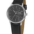 Jacques Lemans Jacques Lemans Retro Classic N-218A  N-218A кварцевые мужские часы черный циферблат, браслет кожаный — вид спереди